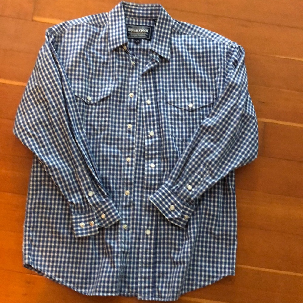 Roughstock button (snap) down shirt. Boys L (14)